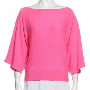 RALPH LAUREN 100% Cashmere Bateau Neck Pink Sweater
